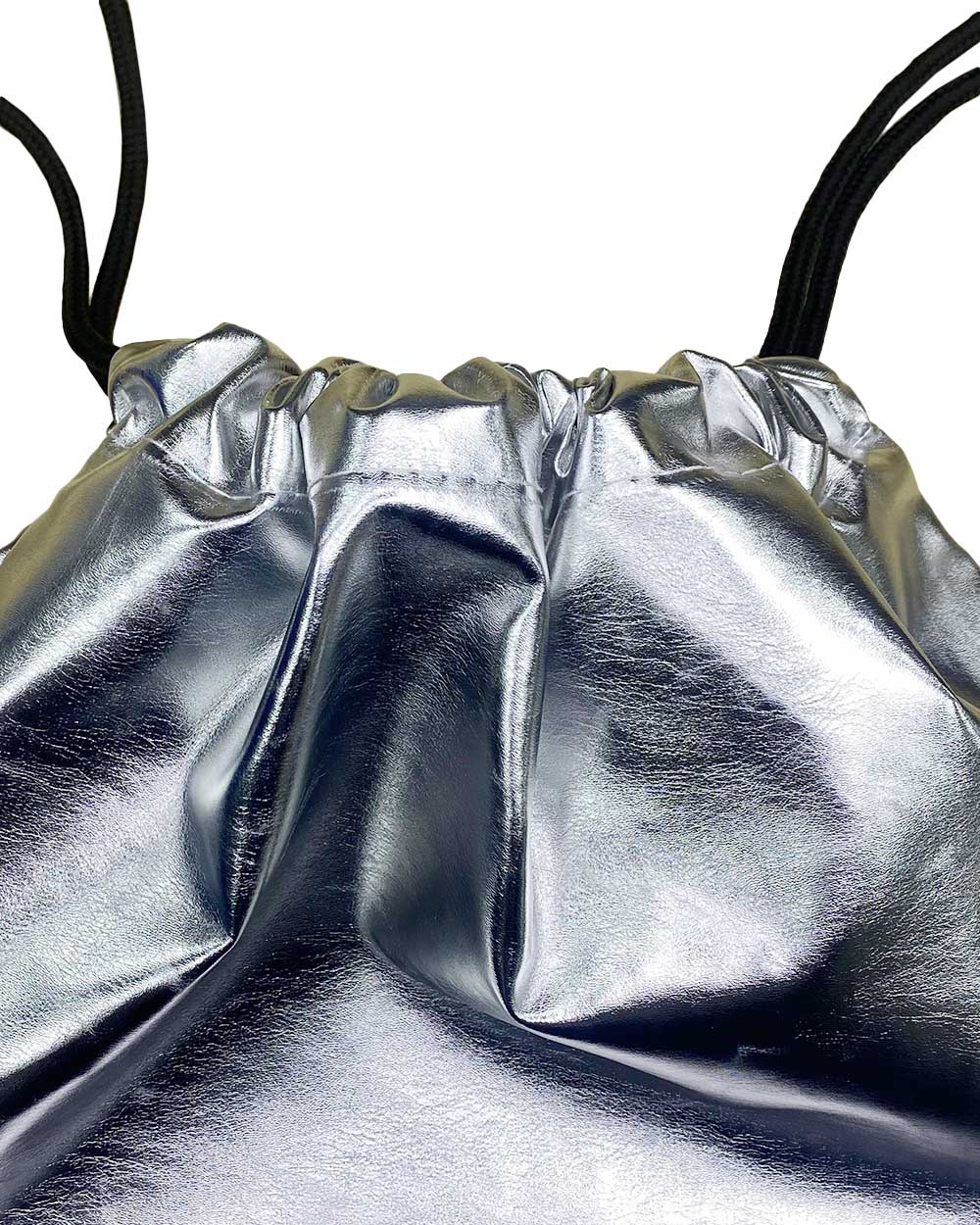 PU Drawstring Bag - Silver [4609]