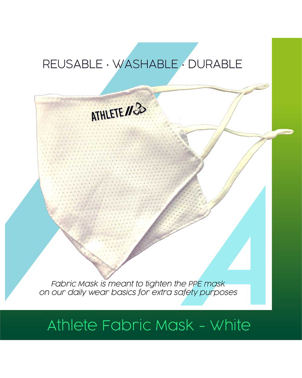 Athlete Face Mask - White [4314]