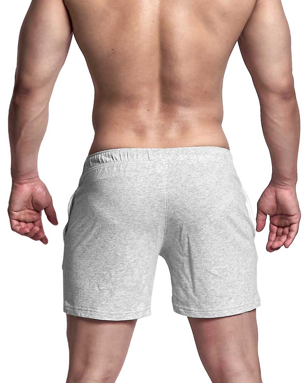 Activewear 2 Pocket Sweat Shorts {Lite Weight Fleece) - Melange [4330]