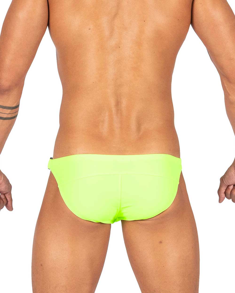 Swimwear Basic Buckle up Bikini-Neon Green [4450]