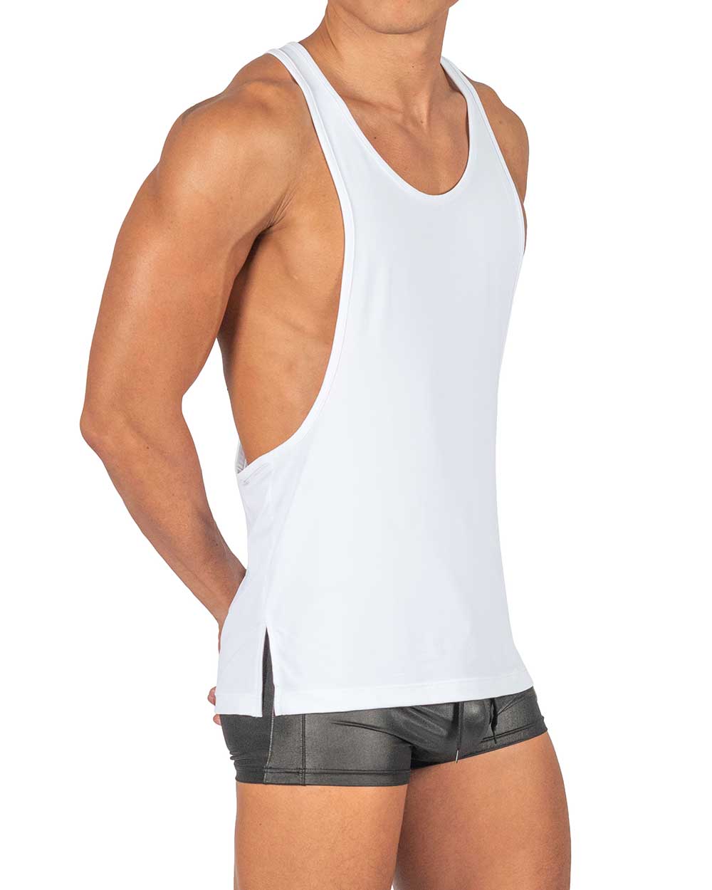 Party Troop Raver Jersey Tank - White [4433]