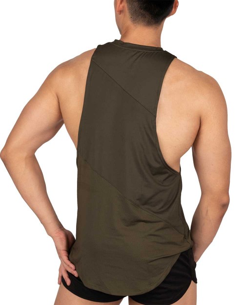 Jersey Gym Tank - Army Green [4608]