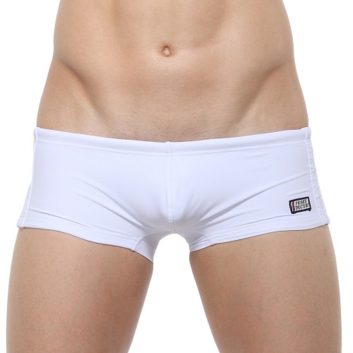3D Bulge Swimwear Aquashorts - White [3176]