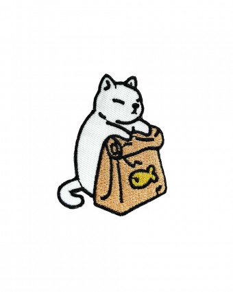 Badge - White Cat [4149]