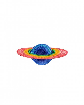 Badge - Rainbow Saturn [4149]