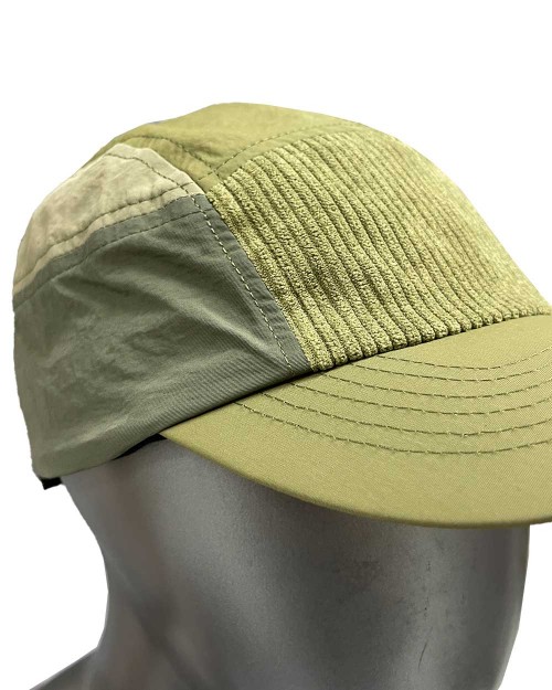 Corduroy Patch Hiker Cap - Olive Green [4517]