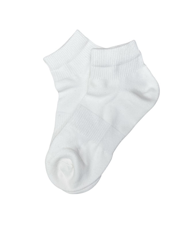 Mesh Tweet Ankle Sock - White [4604]