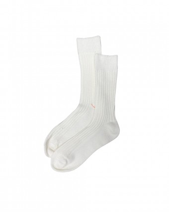 Heavy Knit Boots Socks -  Ivory White [4605]