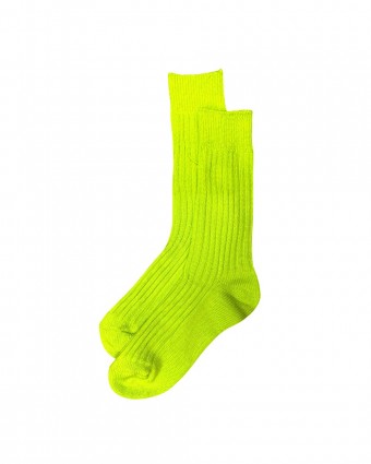 Heavy Knit Boots Socks - Lime [4605]