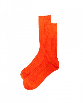 Heavy Knit Boots Socks - Orange [4605]