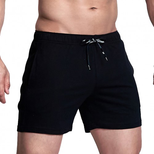 Activewear 2 Pocket Sweat Shorts (Lite Weight Fleece) - Black [4330]