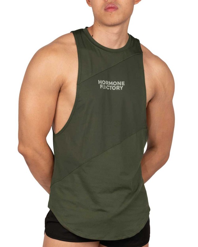 Jersey Gym Tank - Army Green [4608]
