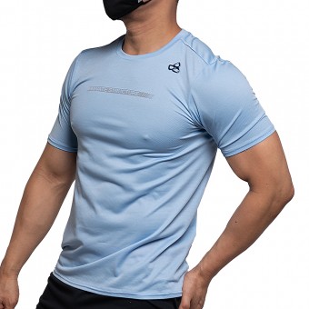 Casual Fit Training Crew Neck Tee - Lt Blue [4215]