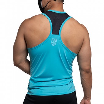 Casual Fit Race Back Singlet - Turquoise [4217]