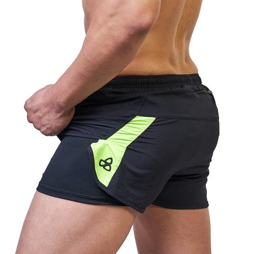 Running Shorts With Tights - Black [4203]