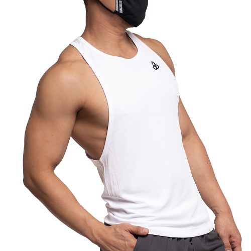 Party Troop Mesh Racer Tank - White [4224]