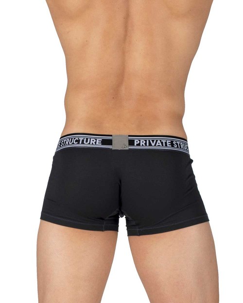 Viscose From Bamboo Mid Waist Trunk - Raven Black - [4379]
