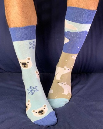 Half Socks - Polar bear [4144]