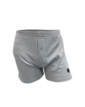 Nostalgia Comfort Lounge Boxer Shorts - Sesame Cream Grey [4639]