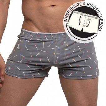 Lounge Shorts With Inner Bulge - Matches [4176]