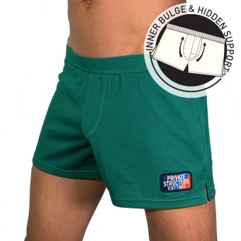 Lounge Shorts With Inner Bulge - Green [4016]