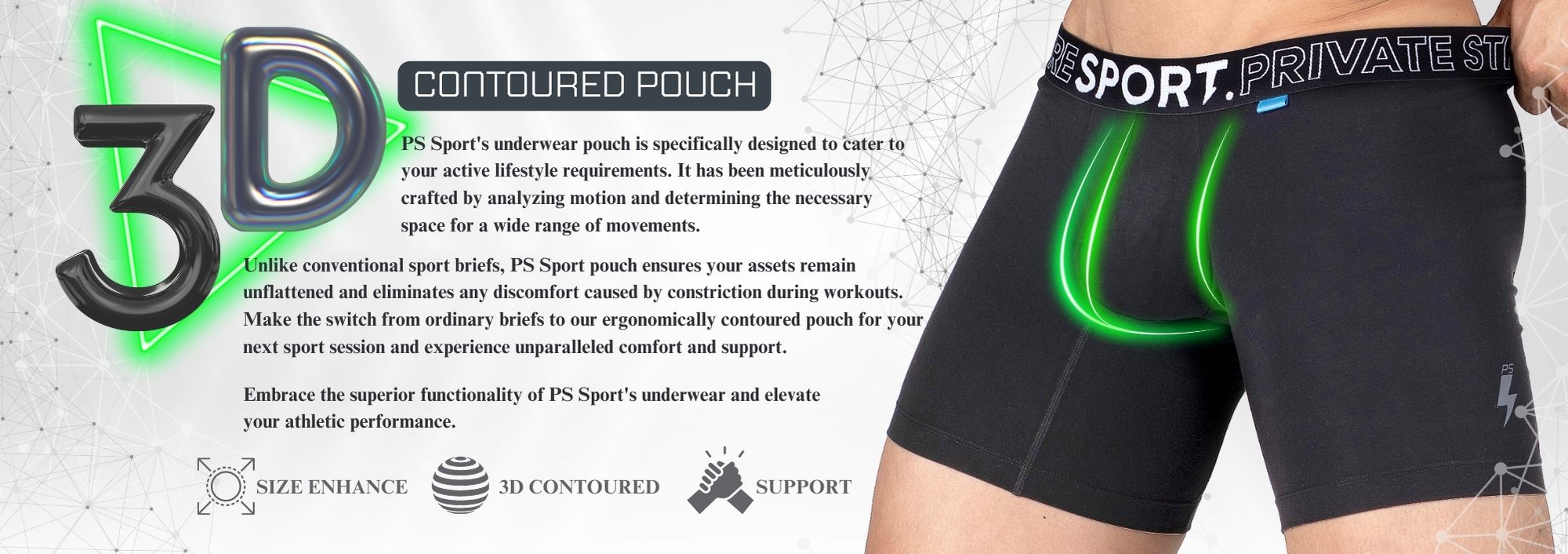 Private Structure Men Underwear PS Sport Collection | 3D Pouch